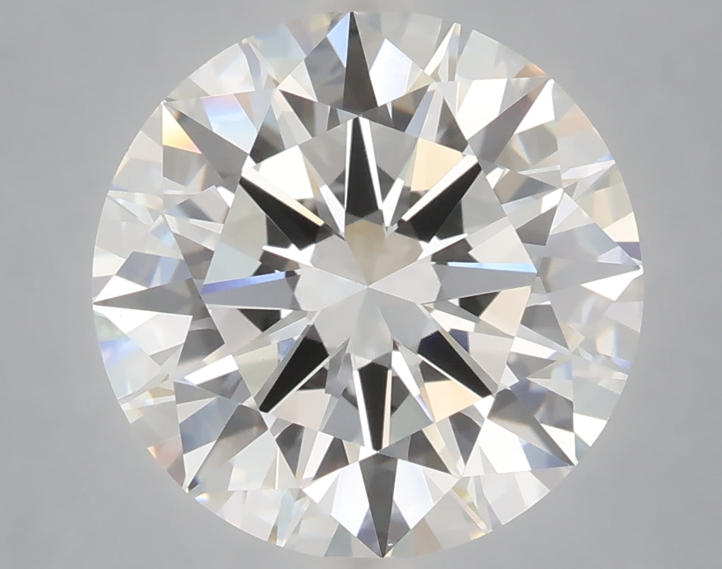 6.04 carat round lab grown diamond F color VVS2 clarity