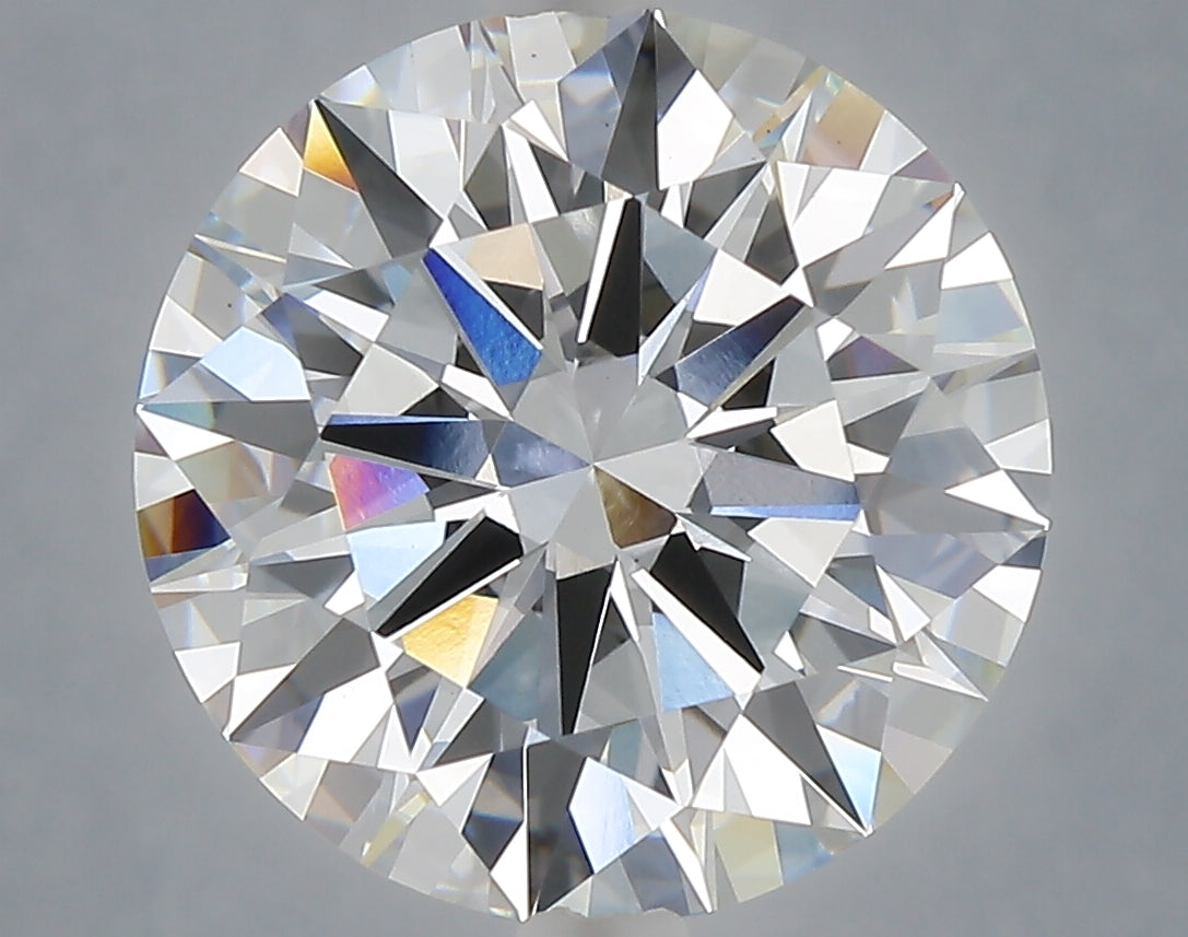6.09 carat round lab grown diamond E color VS1 clarity