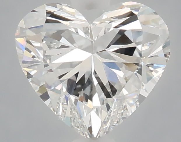 1.56 carat heart lab grown diamond E color VVS2 clarity