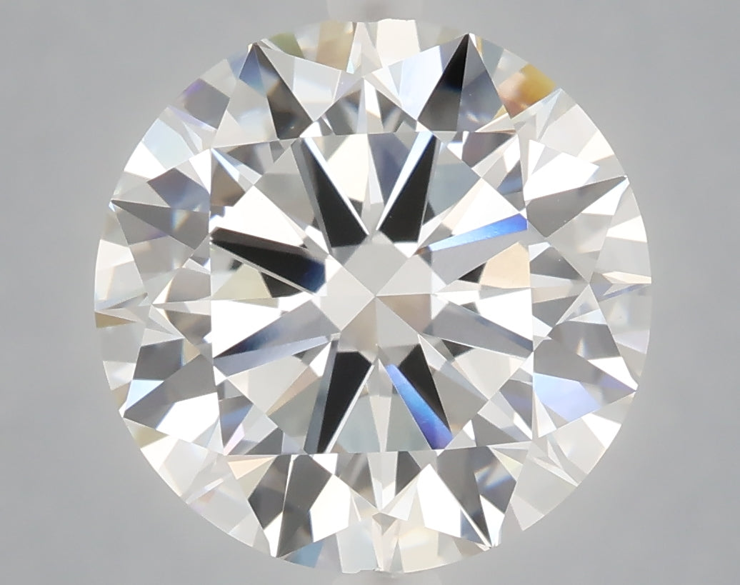 6.04 carat round lab grown diamond F color VVS2 clarity
