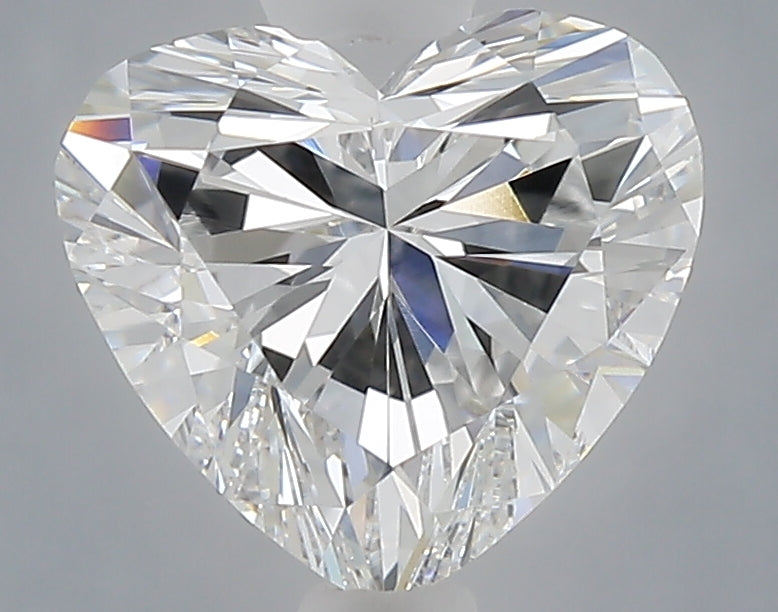 1.59 carat heart lab grown diamond E color VVS1 clarity