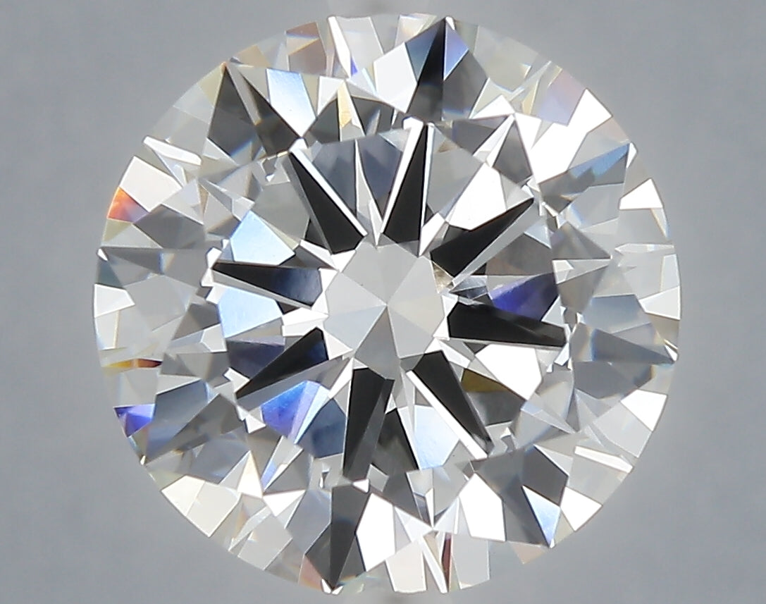 6.60 carat round lab grown diamond F color VVS2 clarity