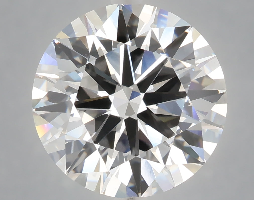 6.03 carat round lab grown diamond F color VVS2 clarity