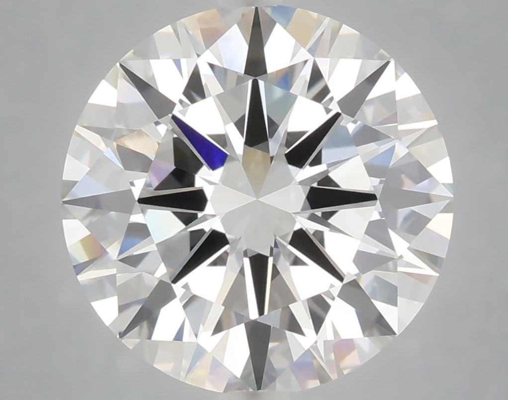 6.04 carat round lab grown diamond F color VVS2 clarity