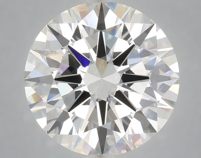 6.04 carat round lab grown diamond F color VVS2 clarity