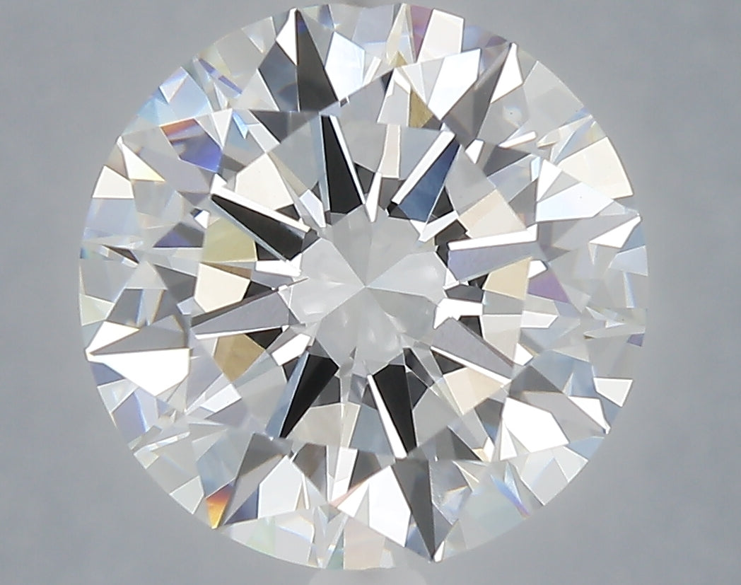 6.01 carat round lab grown diamond F color VVS2 clarity