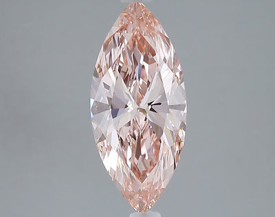 2.07 carat fancy vivid pink marquise lab grown diamond VVS2 clarity