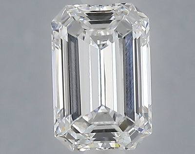 1.57 carat emerald lab grown diamond E color VVS2 clarity