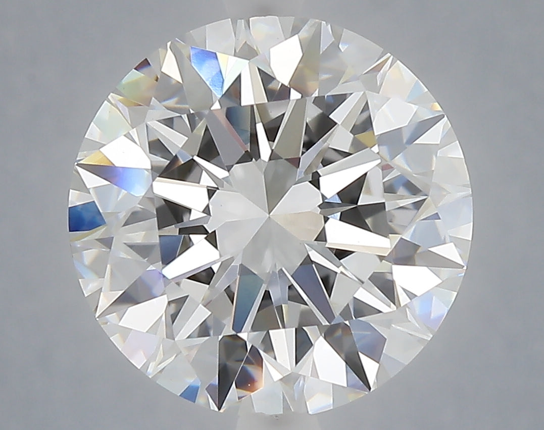 6.05 carat round lab grown diamond E color VVS2 clarity