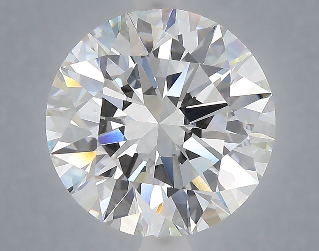 6.03 carat round lab grown diamond E color VVS2 clarity