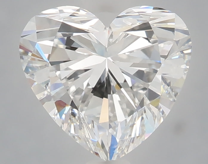2.06 carat heart lab grown diamond E color VVS1 clarity