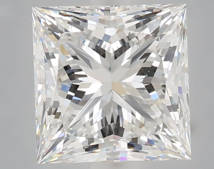 2.72 carat princess lab grown diamond E color VVS2 clarity
