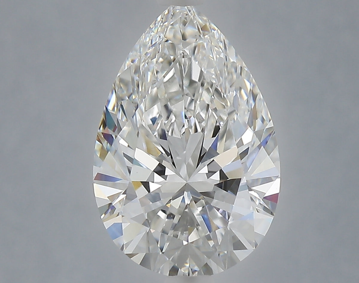3.04 carat pear lab grown diamond E color VVS2 clarity