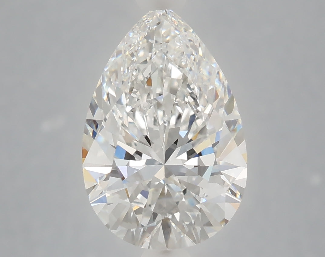 3.07 carat pear lab grown diamond E color VVS2 clarity