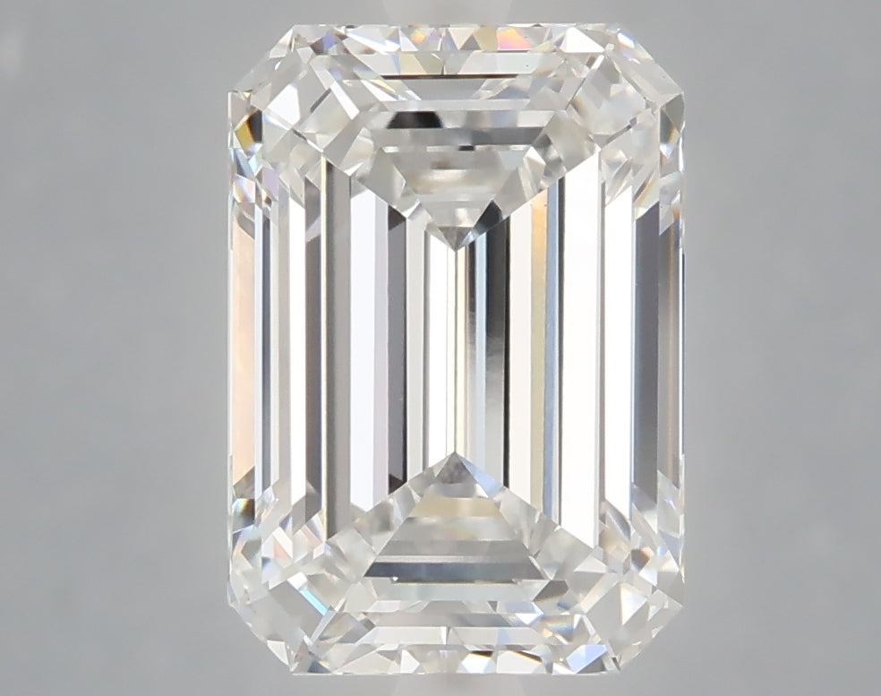 4.09 carat emerald lab grown diamond E color VS1 clarity