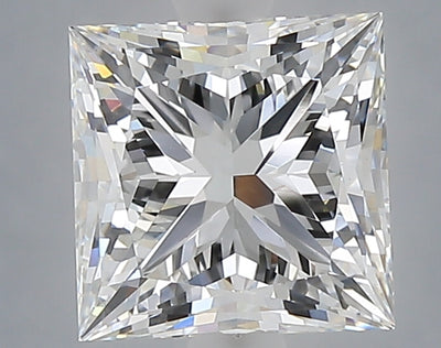 2.51 carat princess lab grown diamond E color VS1 clarity