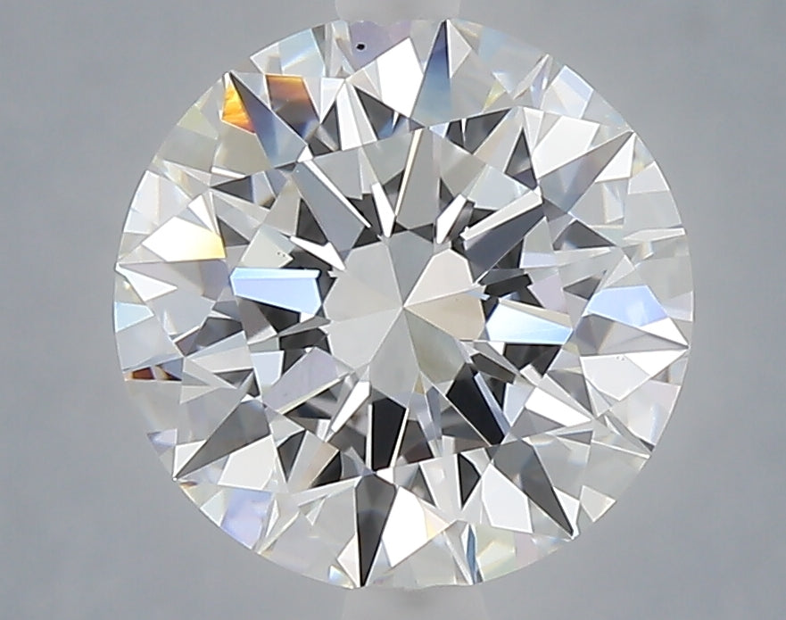 3.08 carat round lab grown diamond E color VS1 clarity