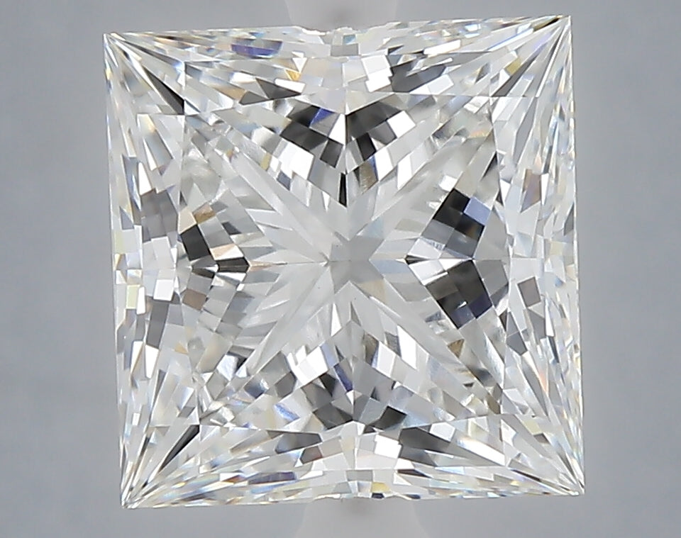 5.33 carat princess lab grown diamond E color VVS2 clarity