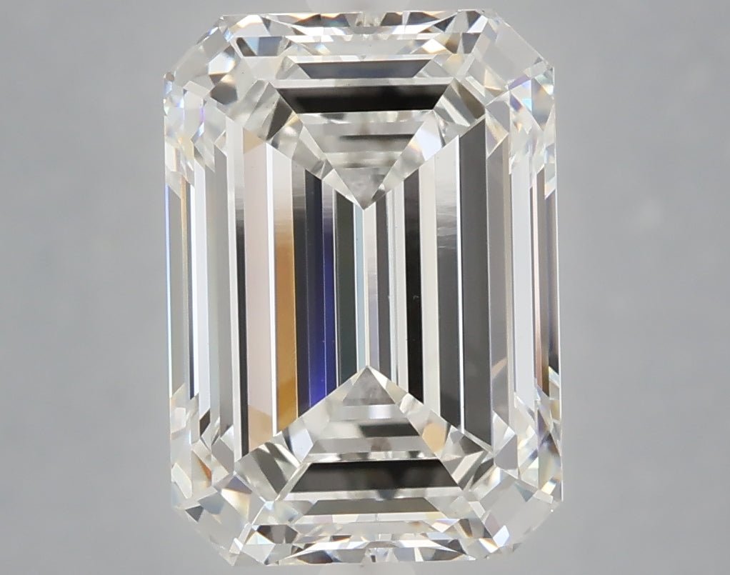 5.03 carat emerald lab grown diamond F color VS1 clarity