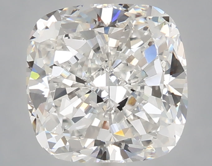 2.57 carat cushion lab grown diamond E color VVS2 clarity