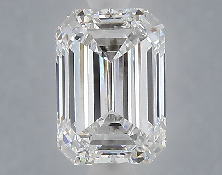 1.57 carat emerald lab grown diamond E color VVS2 clarity
