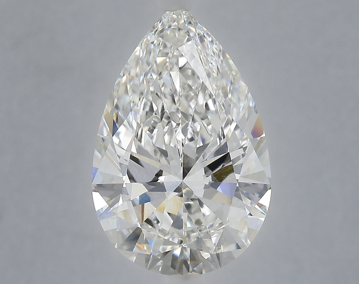 6.02 carat pear lab grown diamond F color VVS2 clarity