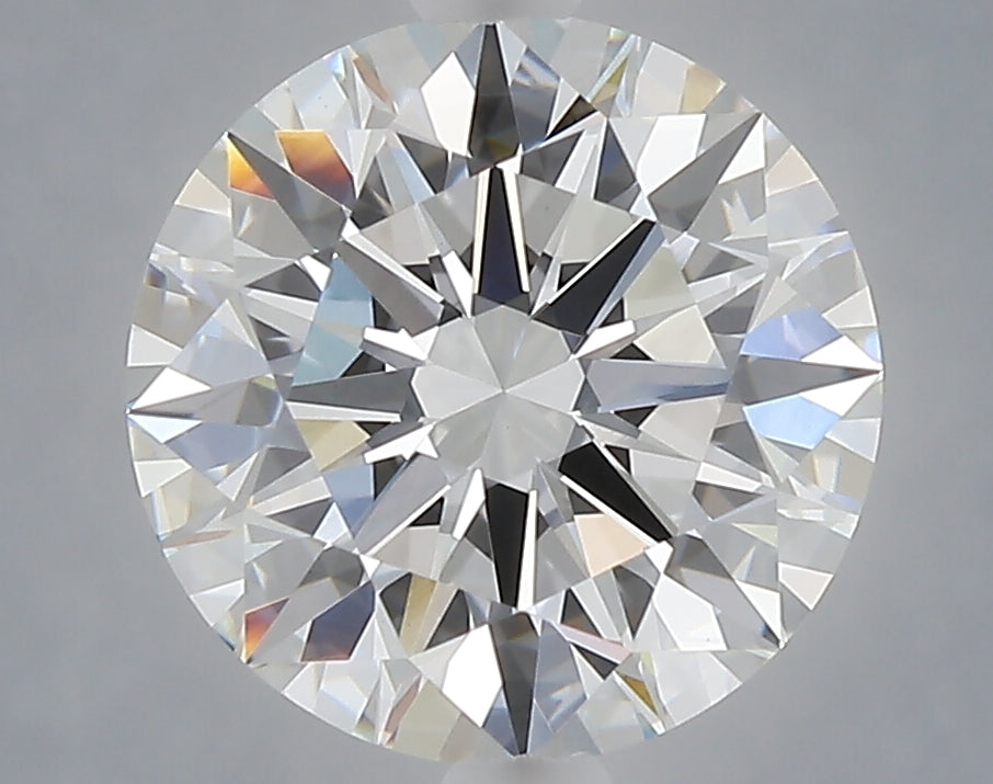 3.08 carat round lab grown diamond E color VVS2 clarity