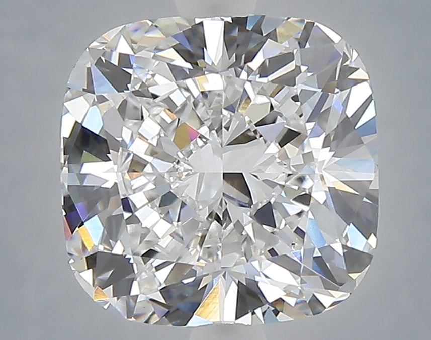 4.09 carat cushion lab grown diamond D color VVS2 clarity