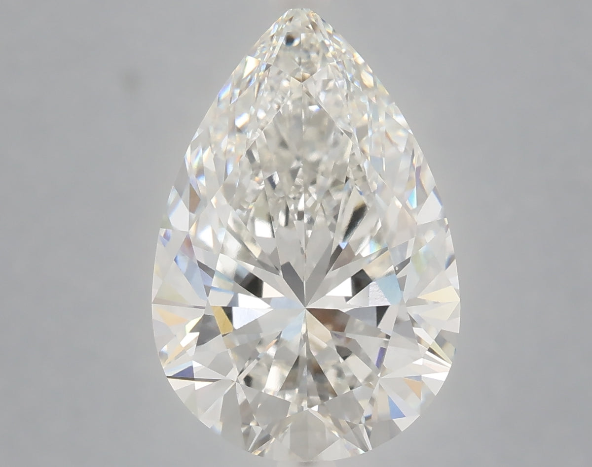 6.10 carat pear lab grown diamond F color VVS2 clarity
