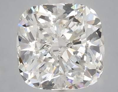 2.56 carat cushion lab grown diamond F color VVS2 clarity