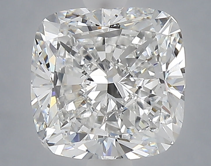 2.55 carat cushion lab grown diamond E color VVS2 clarity