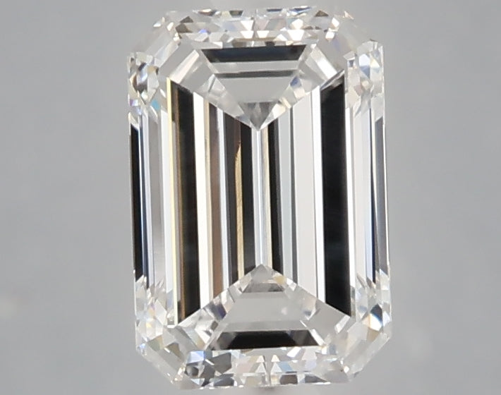 1.58 carat emerald lab grown diamond E color VVS2 clarity