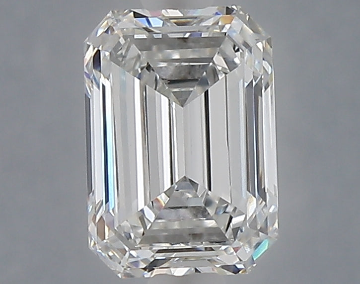 1.55 carat emerald lab grown diamond F color VVS2 clarity