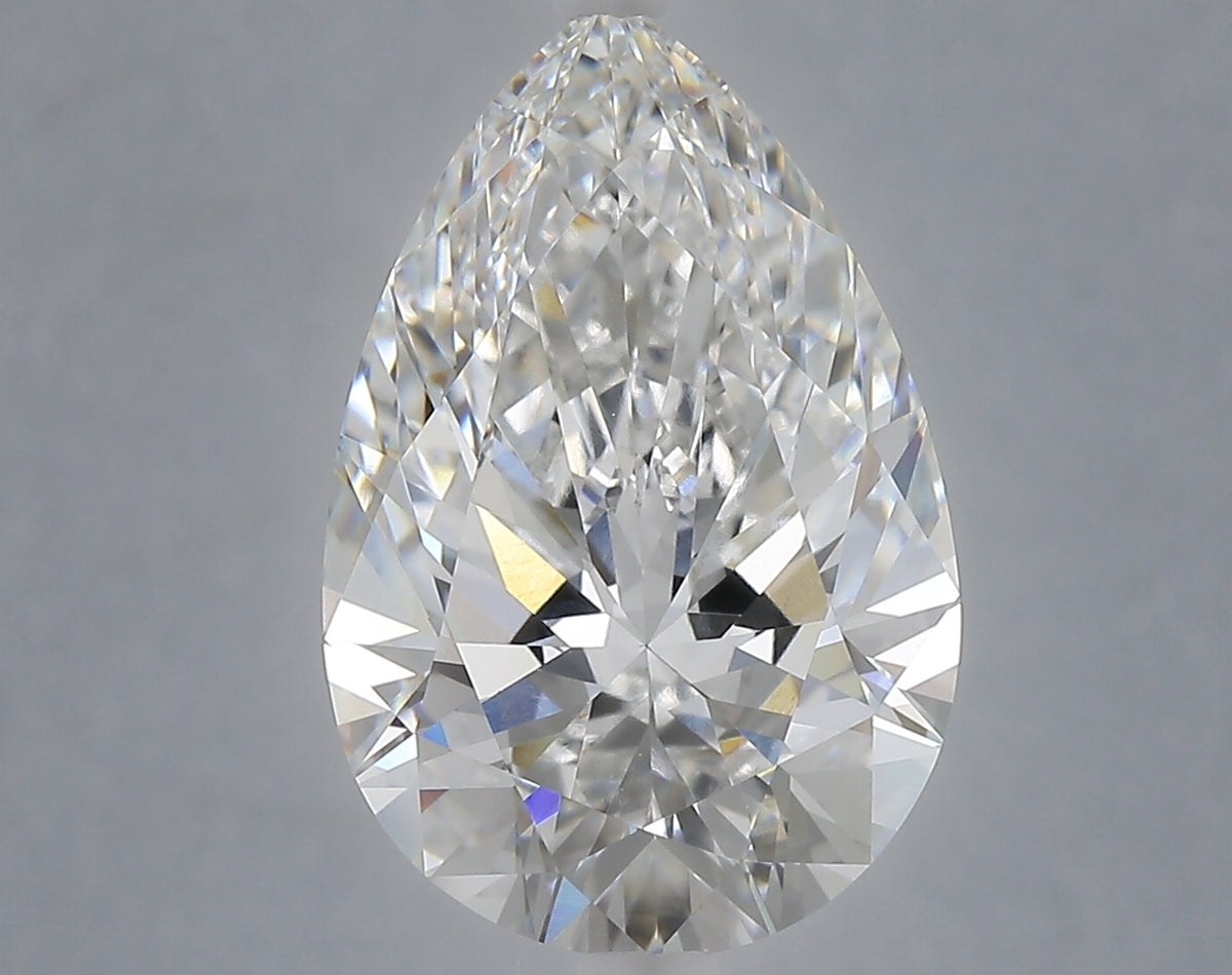 6.08 carat pear lab grown diamond E color VVS2 clarity