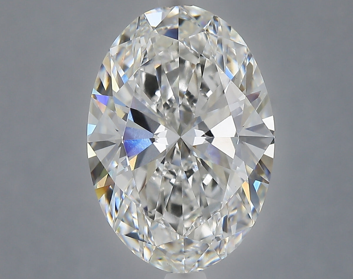 5.86 carat oval lab grown diamond F color VS1 clarity