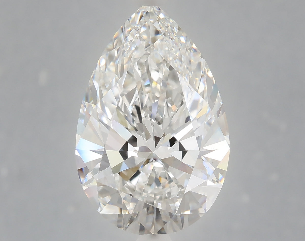 6.08 carat pear lab grown diamond E color VS1 clarity