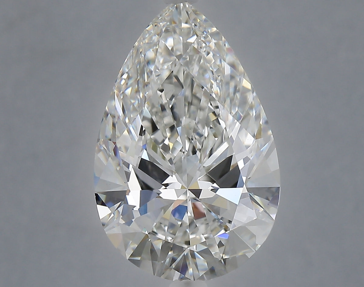 6.00 carat pear lab grown diamond F color VVS2 clarity