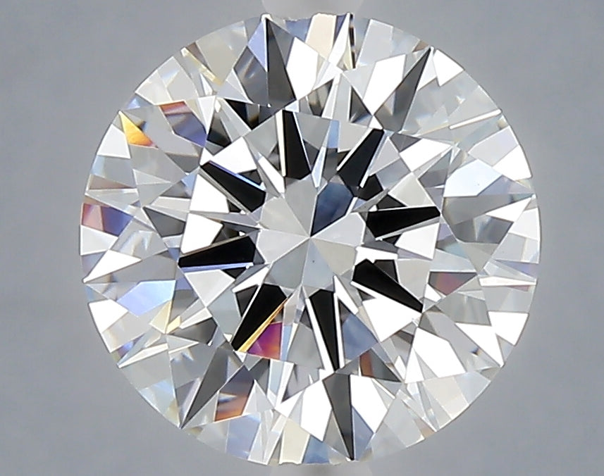 3.05 carat round lab grown diamond E color VVS2 clarity