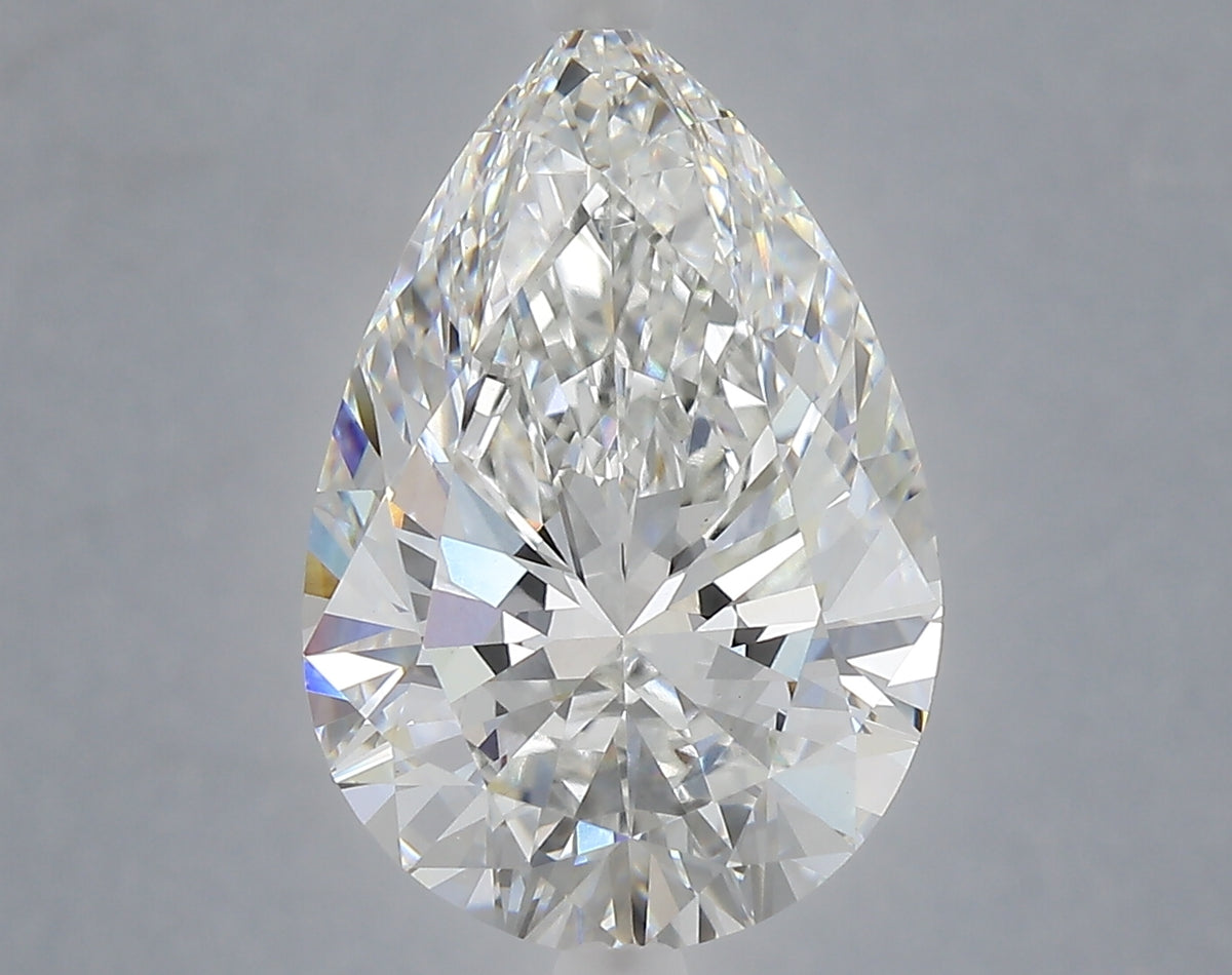6.05 carat pear lab grown diamond F color VVS2 clarity