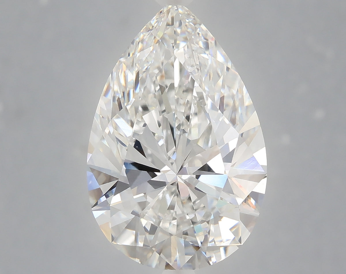 6.02 carat pear lab grown diamond D color VS1 clarity