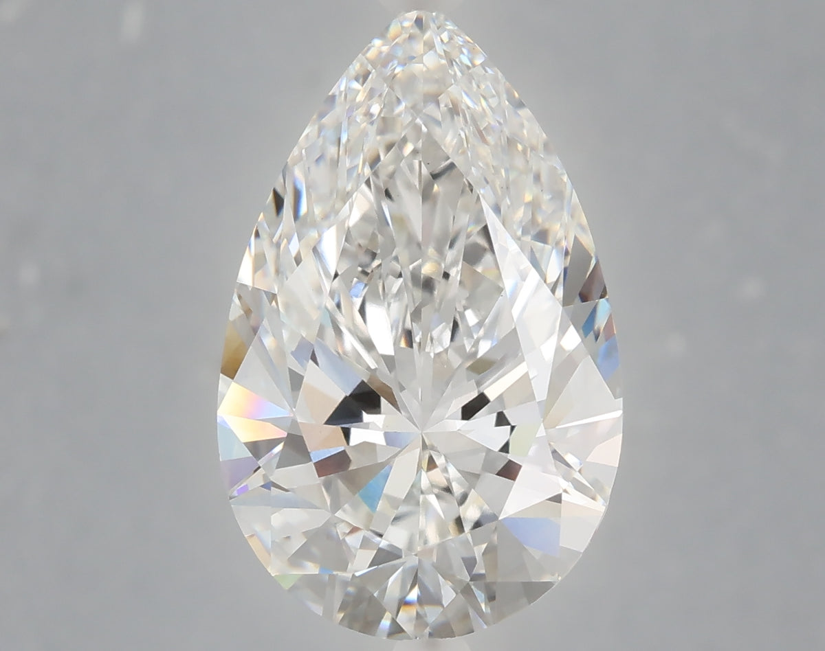 6.08 carat pear lab grown diamond E color VVS2 clarity