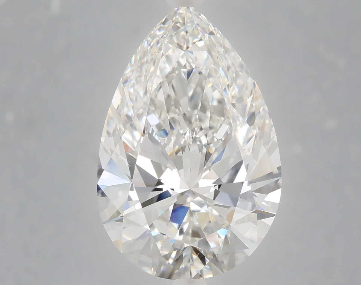6.02 carat pear lab grown diamond E color VS1 clarity