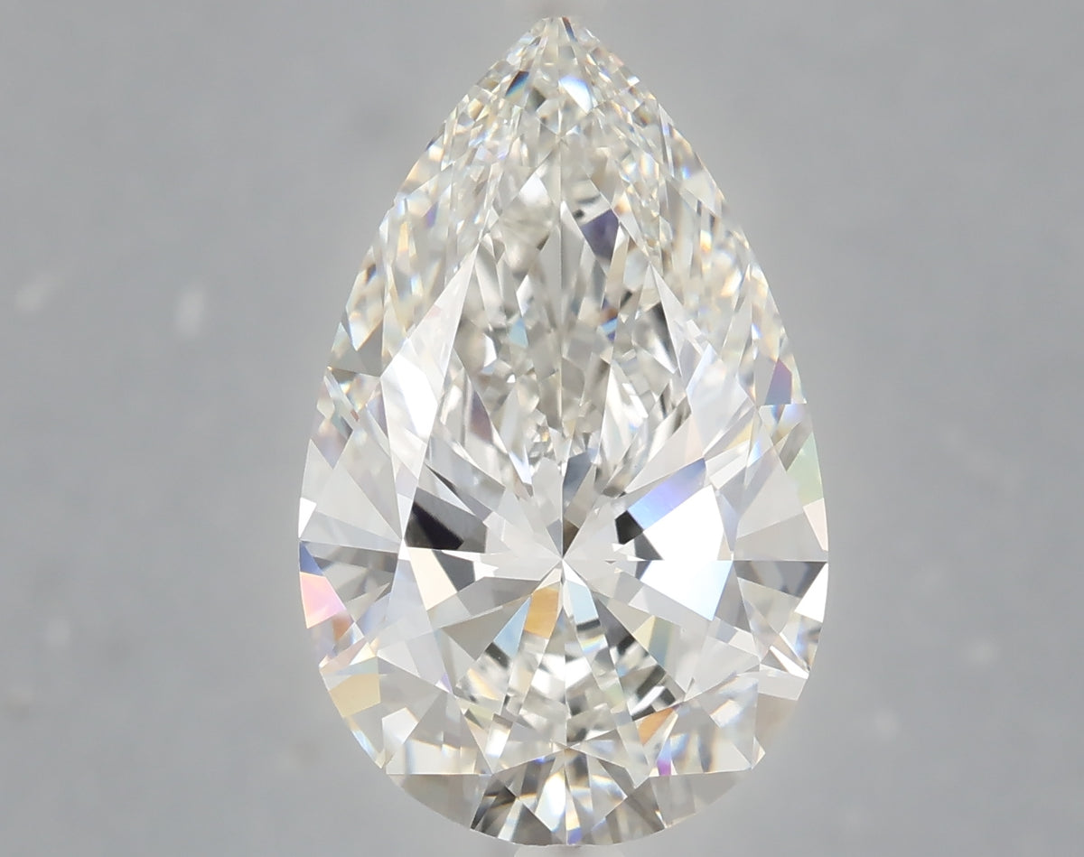 6.27 carat pear lab grown diamond F color VVS2 clarity