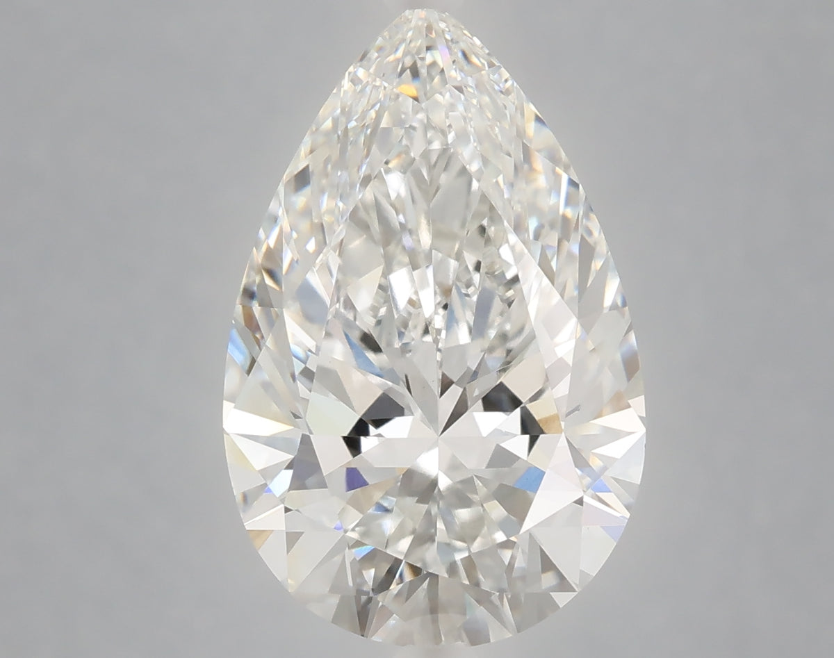 6.06 carat pear lab grown diamond F color VVS2 clarity