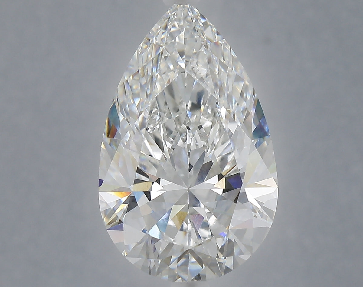 6.01 carat pear lab grown diamond F color VVS2 clarity