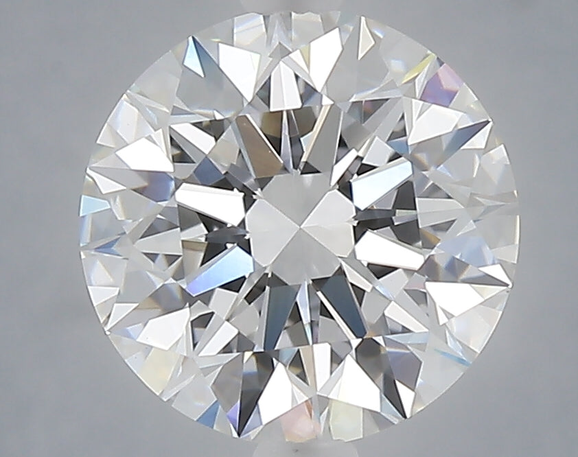3.07 carat round lab grown diamond E color VVS2 clarity