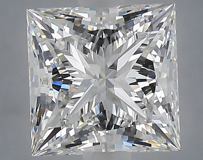 2.58 carat princess lab grown diamond E color VVS2 clarity