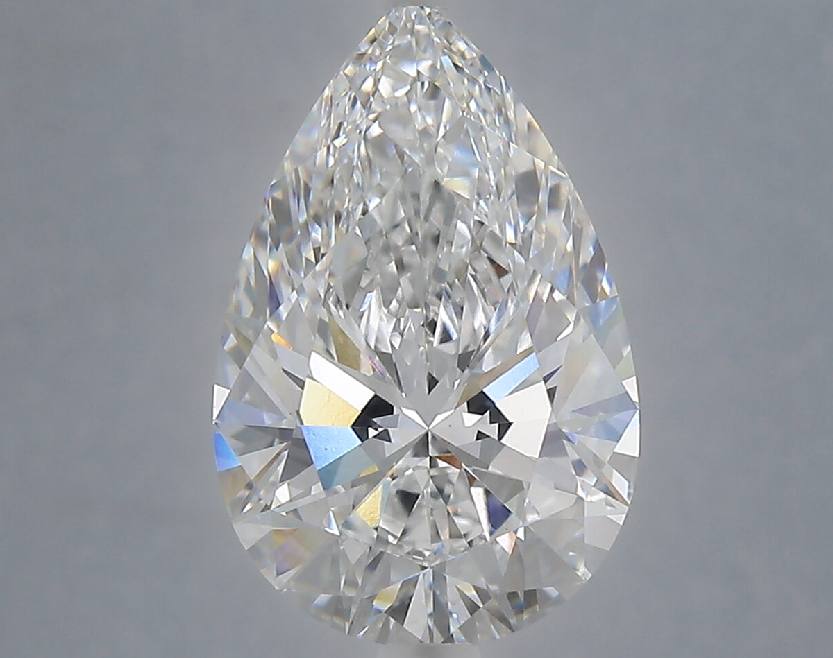 4.09 carat pear lab grown diamond D color VVS2 clarity