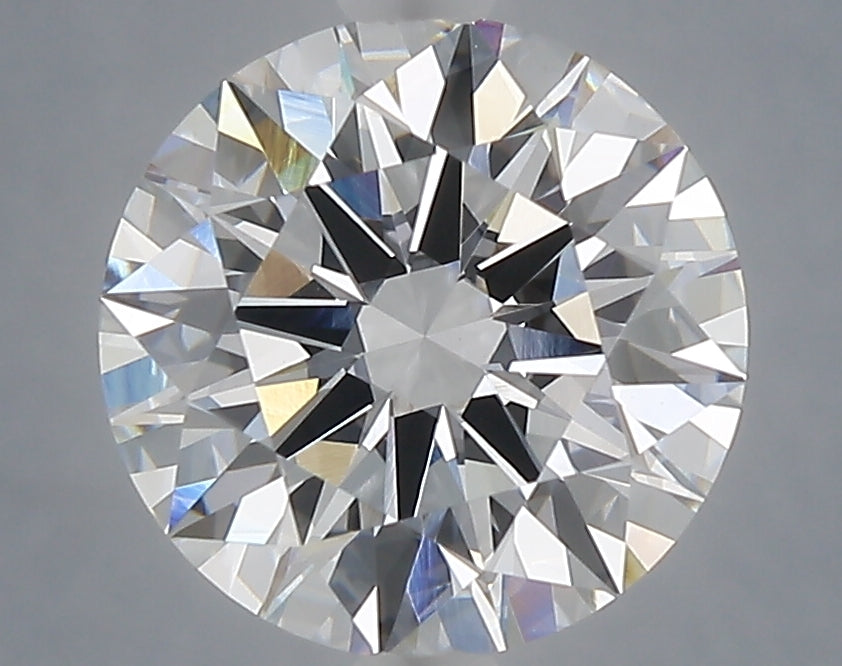 3.08 carat round lab grown diamond E color VVS2 clarity