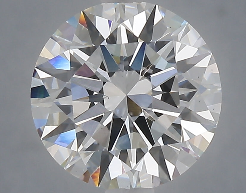 3.08 carat round lab grown diamond E color VS1 clarity
